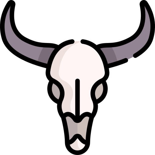 雄牛の頭蓋骨 Special Lineal color icon
