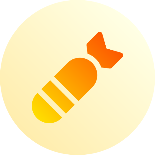 원자 폭탄 Basic Gradient Circular icon