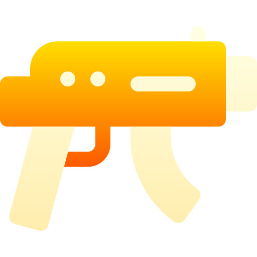 Submachine gun Basic Gradient Gradient icon