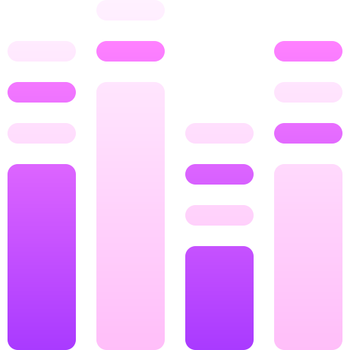 barras de sonido Basic Gradient Gradient icono
