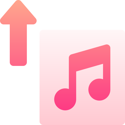 muziek uploaden Basic Gradient Gradient icoon