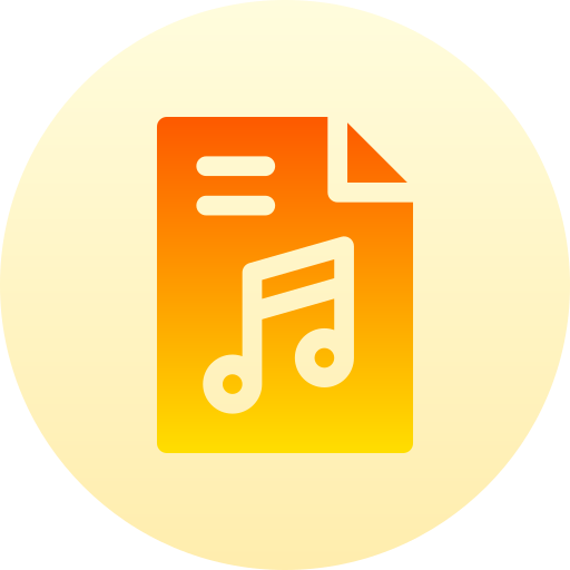 audio Basic Gradient Circular icon