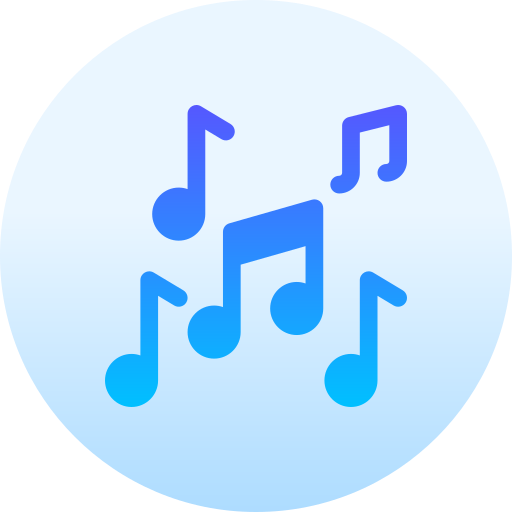 musica Basic Gradient Circular icona