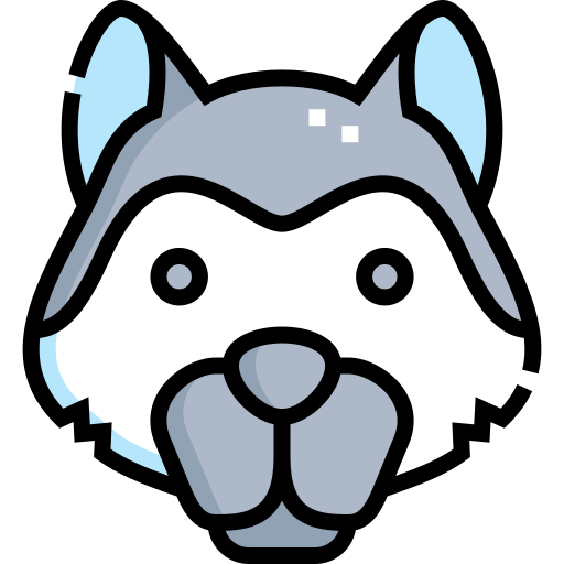 Wolf Detailed Straight Lineal color icon