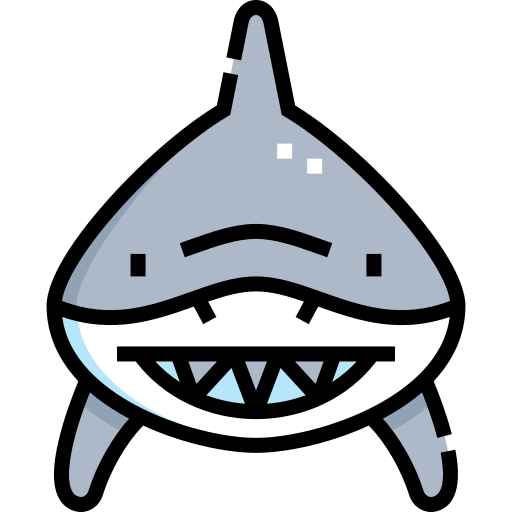 Shark Detailed Straight Lineal color icon