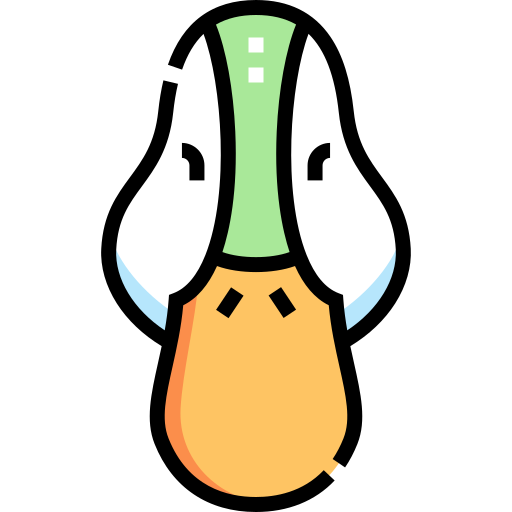Duck Detailed Straight Lineal color icon