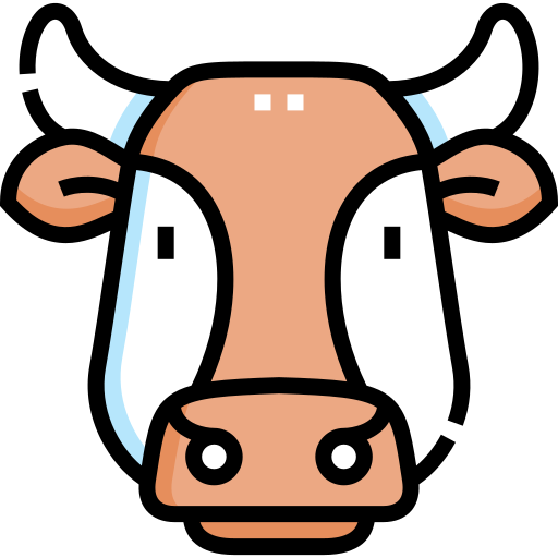 Cow Detailed Straight Lineal color icon