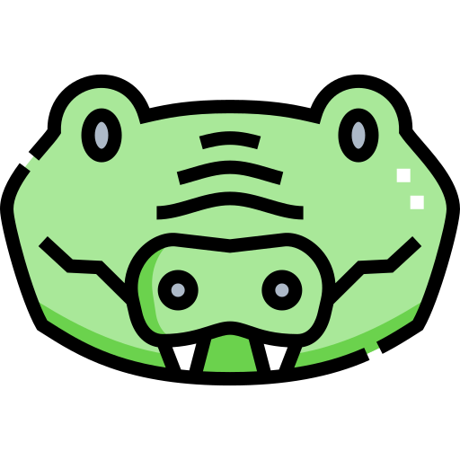 krokodyl Detailed Straight Lineal color ikona