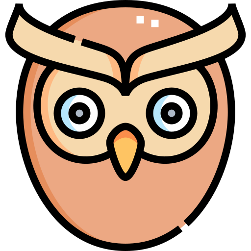 Owl Detailed Straight Lineal color icon
