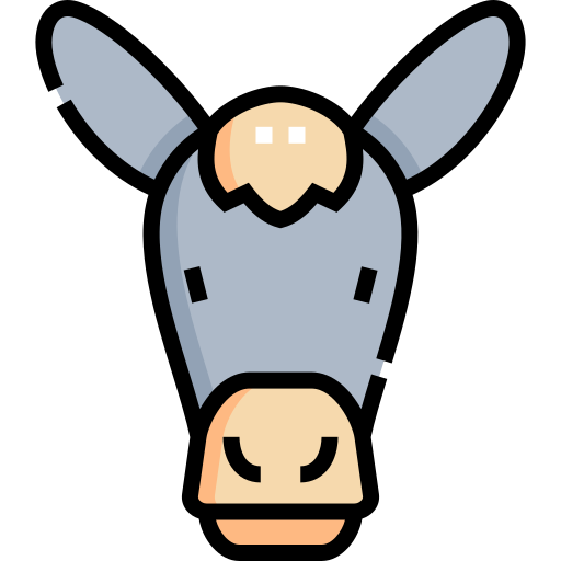 Donkey Detailed Straight Lineal color icon