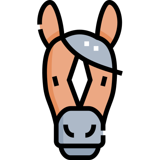 Horse Detailed Straight Lineal color icon