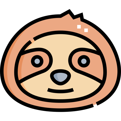 Sloth Detailed Straight Lineal color icon