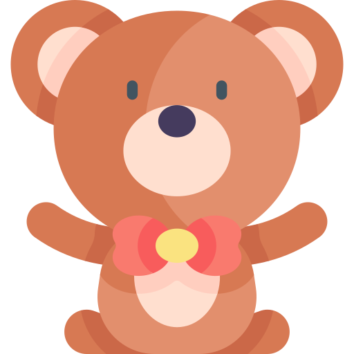 oso de peluche Kawaii Flat icono