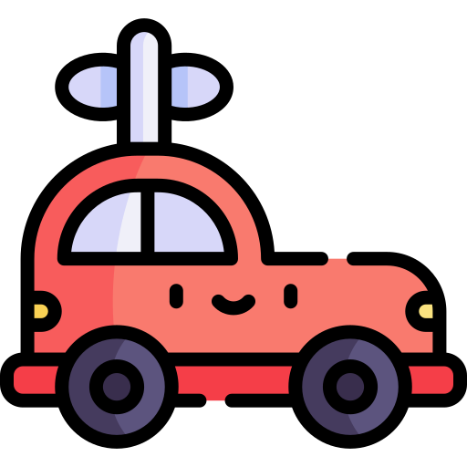 Toy car Kawaii Lineal color icon