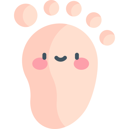 pés de bebê Kawaii Flat Ícone