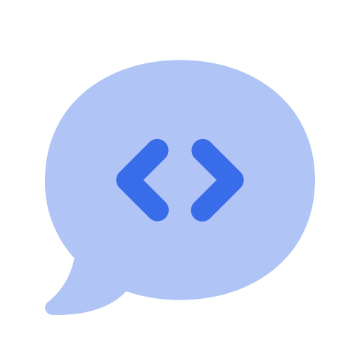 Comment-code Generic Blue icon