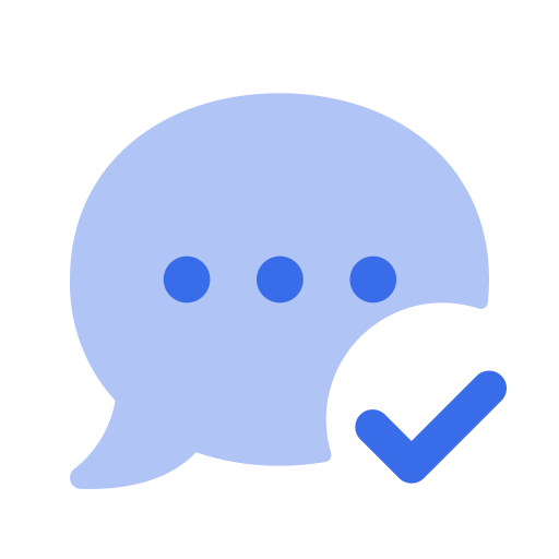Comment-check Generic Blue icon
