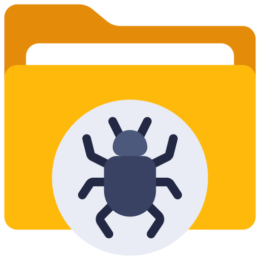 Infected folder Juicy Fish Flat icon