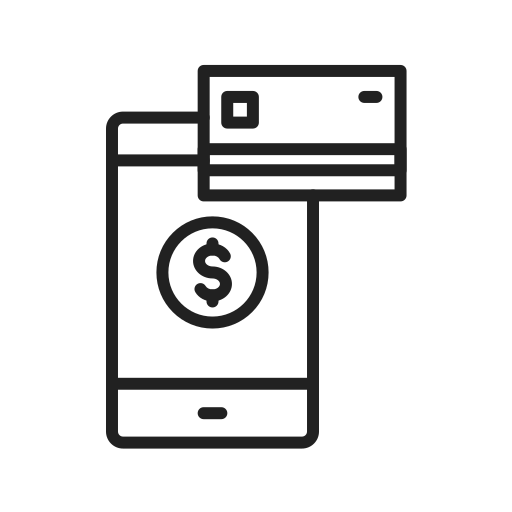 płatności mobilne Generic Detailed Outline ikona