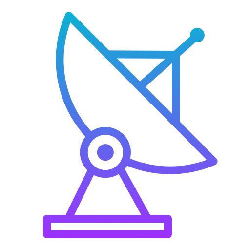 stacja satelitarna Generic Gradient ikona