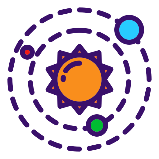 sistema solare Generic Outline Color icona