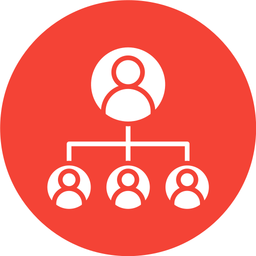 structure d'organisation Generic Flat Icône