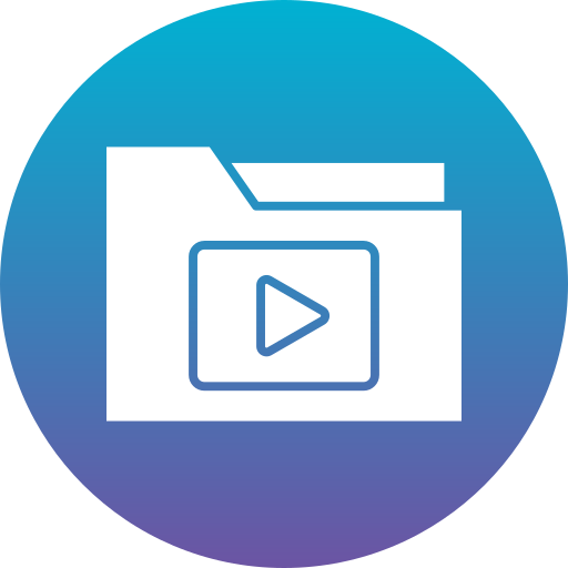 Папка с видео Generic Flat Gradient иконка