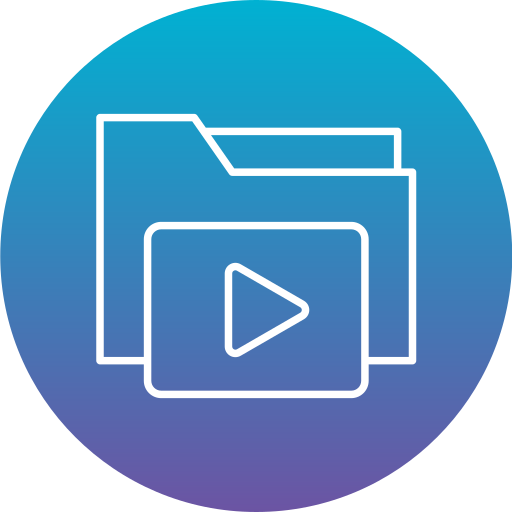 Папка с видео Generic Flat Gradient иконка