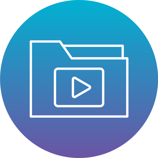 Video folder Generic Flat Gradient icon