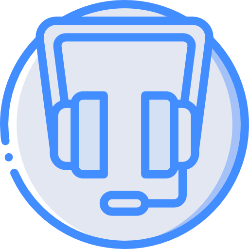 Headset Basic Miscellany Blue icon