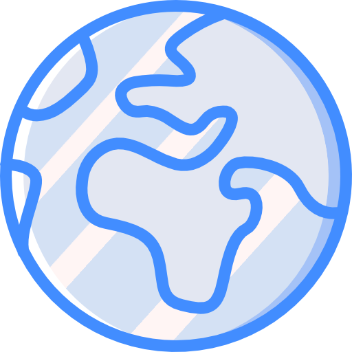 planeta tierra Basic Miscellany Blue icono