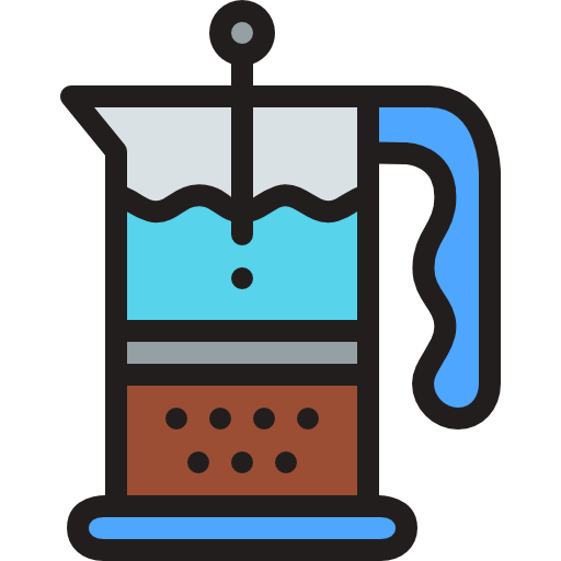French press Detailed Rounded Lineal color icon