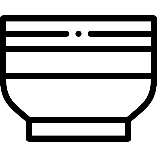 ciotola Detailed Rounded Lineal icona