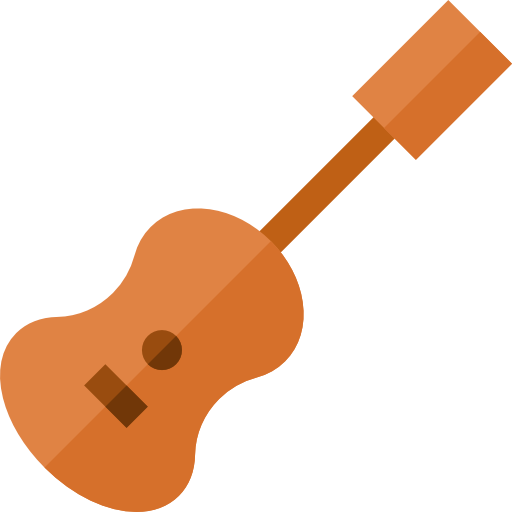Acoustic guitar Basic Straight Flat icon