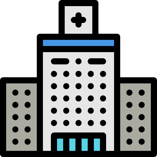 krankenhaus Detailed Rounded Lineal color icon