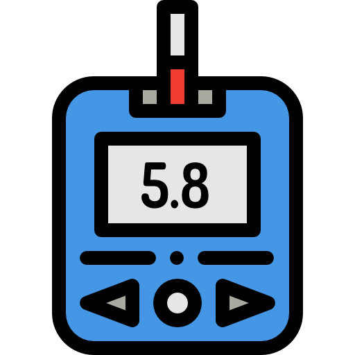 혈당계 Detailed Rounded Lineal color icon