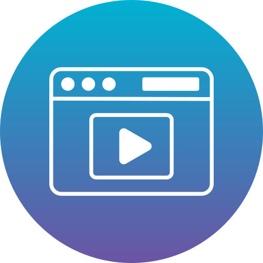 video-inhoud Generic Flat Gradient icoon