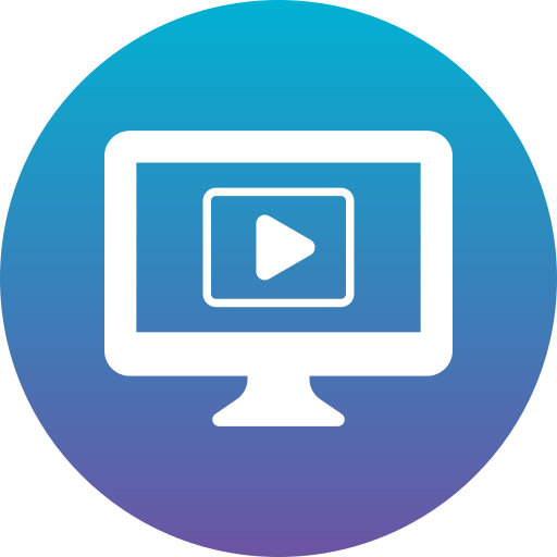 video-inhoud Generic Flat Gradient icoon