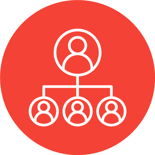 estructura de organización Generic Flat icono