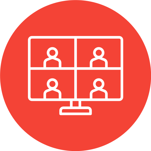 réunion en ligne Generic Flat Icône