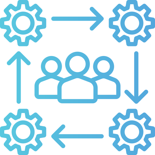 gerenciamento de equipe Generic Gradient Ícone