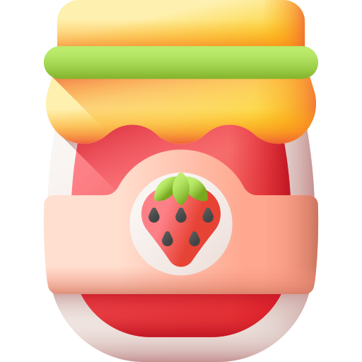 marmellata di fragole 3D Color icona