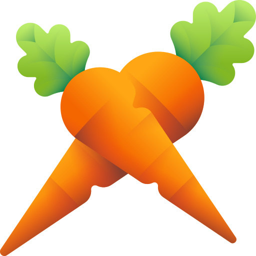 carota 3D Color icona