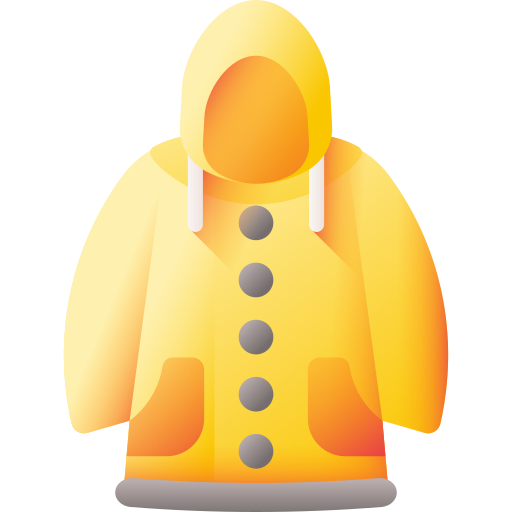 Raincoat 3D Color icon