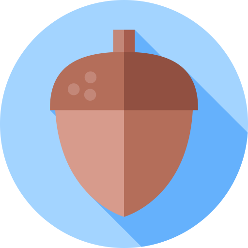 Żołądź Flat Circular Flat ikona