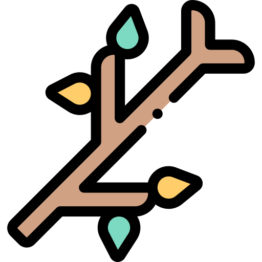 Tree branch Detailed Rounded Lineal color icon