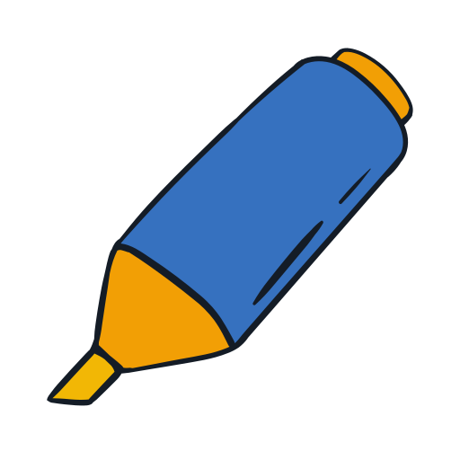 Highlighter Generic Hand Drawn Color icon
