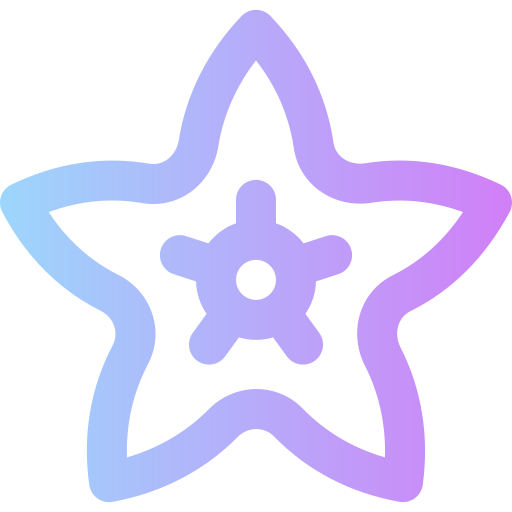 estrella de mar Super Basic Rounded Gradient icono