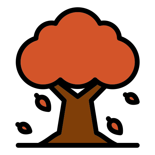 秋の木 Generic Outline Color icon