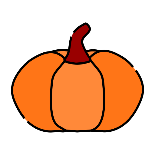 Pumpkin Generic Thin Outline Color icon